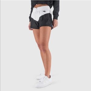 Black and white nike shorts
